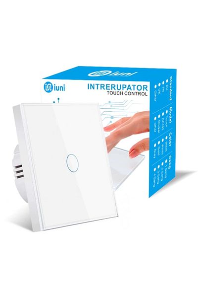 iUni Touch Switch For Stairwell, Cross Head 1f, Tempered Glass, Led