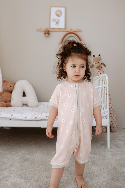 Lollie Baby&Kids 0.5 Tog Summer Baby & Kids Sleeping Bag, 100% Cotton - Daisy Pattern
