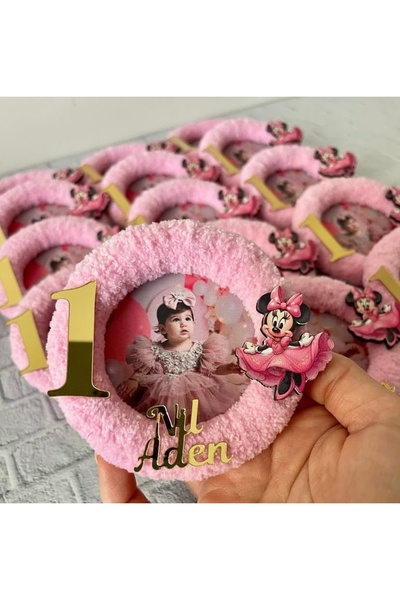 MileV 15 adet minnie mouse konseptli doğum günü magneti