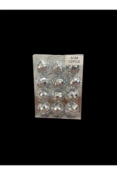 eğlencemarketi Cake Decoration Disco Ball 3 cm 12 Pack