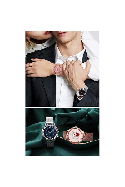 Smart Vibe Smartwatch ViBE™ ALLURE Ultra Touch, 24/7 Fitness Tracker, Metal and Silicone Strap, Silver