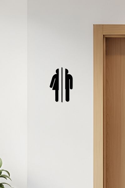 oalpo Wc Sign, Toilet Sign, Women Men Sign, Directional Signs