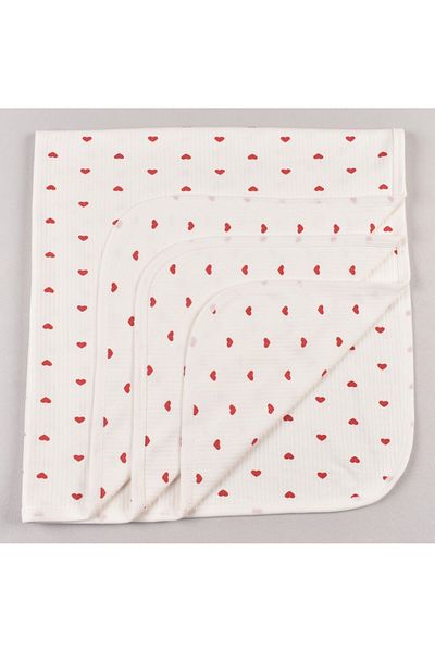 Babush Baby Blanket Double Layer Report Fabric Heart Pattern 85*85cm