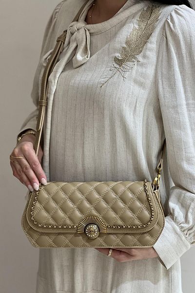 Levidor Quilted Crossbody Bag with Buckle Ladder Object