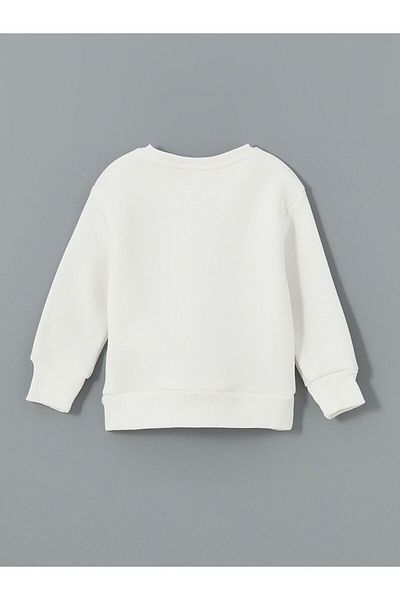 LC Waikiki Crew Neck Printed Girl's Sweatshirt