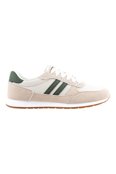 BATA Striped Lace-Up Low Top Sneakers