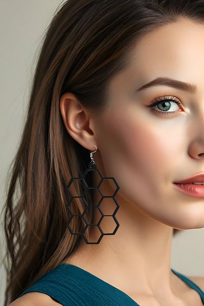 oalpo Minimalist Black Lightweight Earrings – Ideal for Everyday and Elegant Style