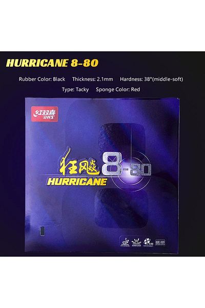 Choice 38 أسود أصلي DHS Hurricane8-80 Hurricane 8-80 Pips-In H8-80 مطاط تنس الطاولة بينج بونج تنيس