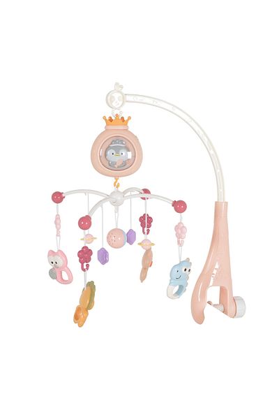 Moni Musical carousel with remote control and lights Penguin, Pink