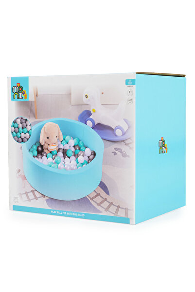 Moni Dry foam pool for babies and children, with 200 balls included Ball Pool Turquoise, 90x30cm