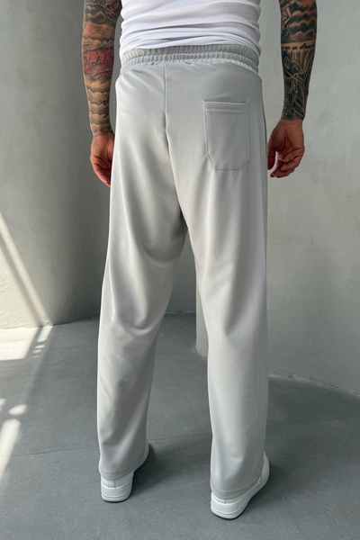 MADZEYMODA Men's Baggy Fit Grass Detailed Lycra Gray Jogger Trousers Ke-5063