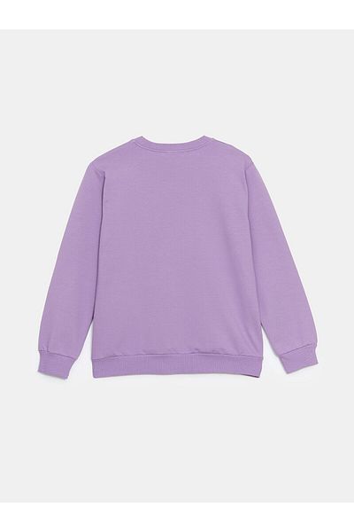 LC Waikiki Crew Neck Printed Girl's Sweatshirt