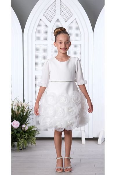 Via Bambino Flower Girls Dress White 3195