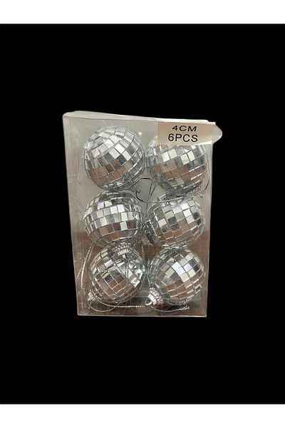 eğlencemarketi Cake Decoration Disco Ball 4 cm 6 Pcs