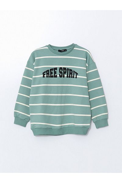 LC Waikiki Crew Neck Printed Girl's Sweatshirt
