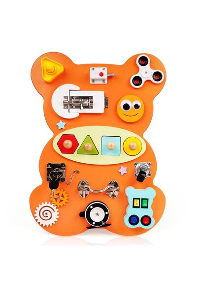 Factory Price - لوحة مشغولة متعددة الوظائف على شكل دب لطيف 12 في 1