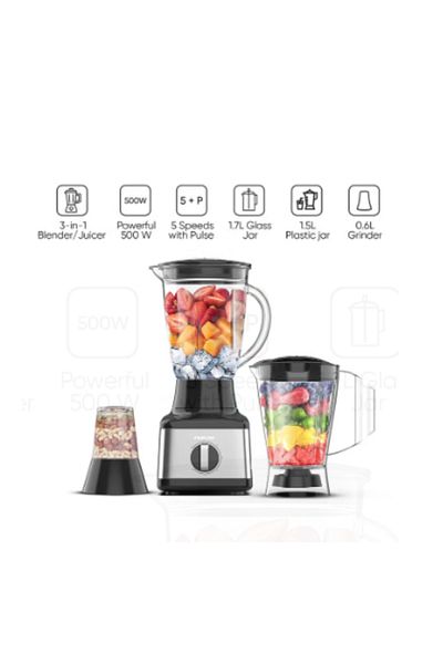 Nikai 3-in-1 Blender 500W NB3900GEB Black