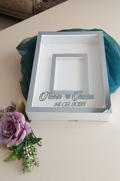 hobicehayaller 25x35 Cm Named Rose Boxes - Cadru de memorie de modă nouă, Promise Flower Design