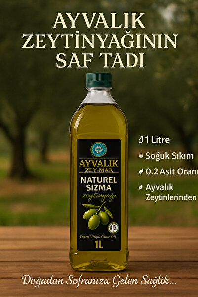 ORGANİK VADİ Zey-mar Zeytin Yağı 1 Lt | Soğuk Sıkım | 0,2 Asit Oranı |