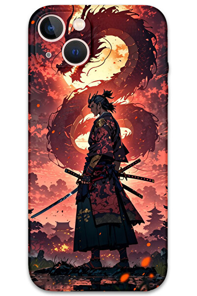 Gramaphone iPhone 15 Uyumlu Anime Desenli Telefon Kılıfı + Ekran Koruyucu - 5751