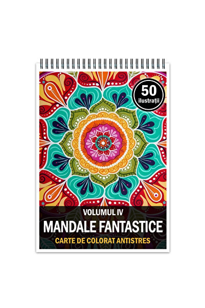 Legendary Gifts Carte de colorat antistres, 50 de ilustratii Mandale Fantasti...