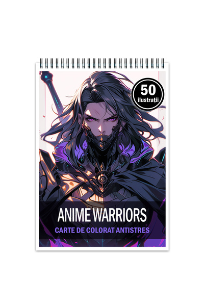 Legendary Gifts Carte de colorat pentruantistres, 50 de ilustratii, Anime War...