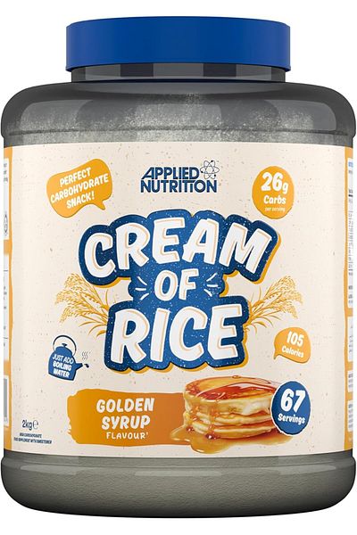 applied nutrition Cream Of Rice, Golden Syrup, 2 Kg | High Carbohydrate | Source Of Energy For Breakfast & Snacks
