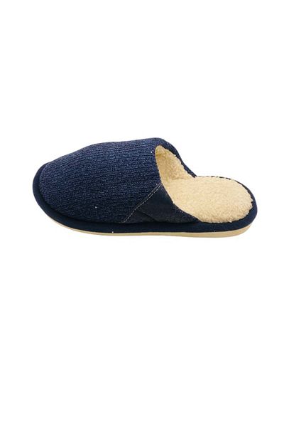 TECOS Papuci de casa imblaniti pentru adulti, TECOS, marime 44-45, albastru, foarte caldurosi, 29 cm