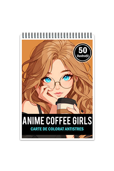 Legendary Gifts Carte de colorat pentruantistres, 50 de ilustratii, Anime Cof...