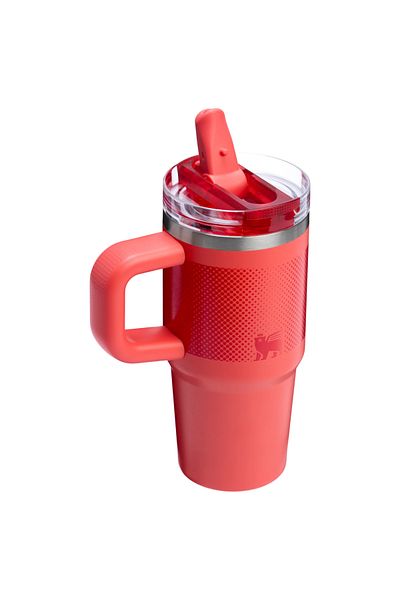 Stanley The Quencher Protour Flip Straw Tumbler |   14 oz (0.41 Liter) Hot Coral Fade Leakproof Thermos with Straw