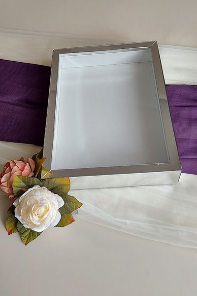 hobicehayaller Rama de memorie adâncă de 25x35 cm! Noi cutii de trandafiri la modă! Design de flori de logodnă!