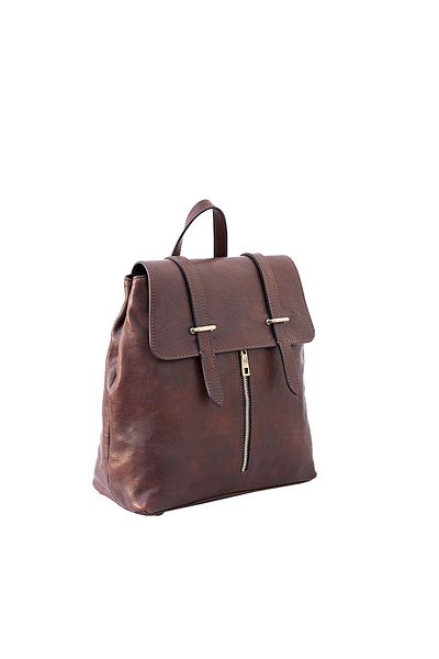 UTIL LAND FASHION Women's backpack made of natural vachetta leather, DR136