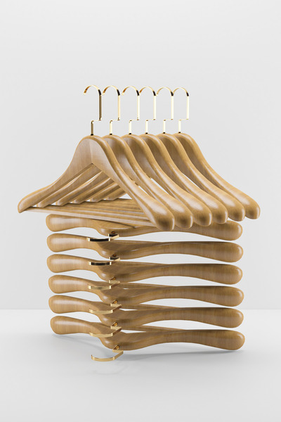 Onouqo Ahşap Askı Kalın Omuz Formu Ceket Askısı Takım Elbise Askısı (ULTRA LÜKS KALİTE) 2 Adet (G) 5.5cm