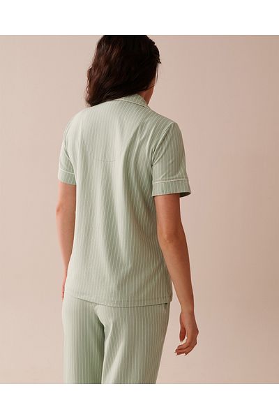 La Vie en Rose Cotton Short Sleeve Button-down Shirt