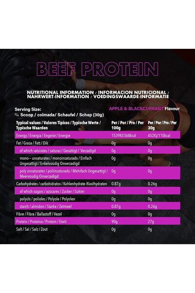 NXT Nutrition NXT Beef Protein Isolate - 1.8kg (Apple & Blackcurrant)
