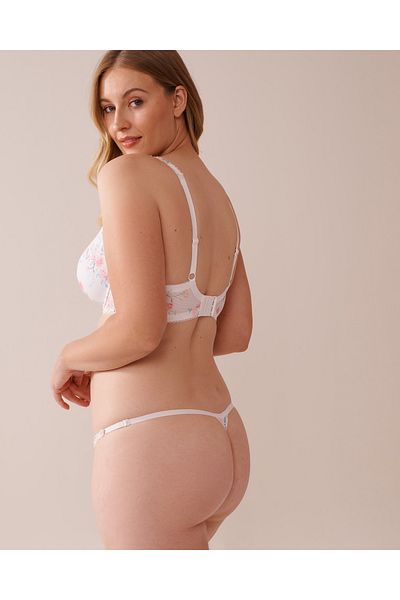 La Vie en Rose Lightly Lined Embroidered Mesh Bra