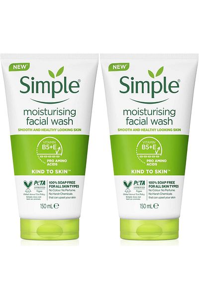 Simple Moisturising Facial Wash (150ml, Pack Of 2)
