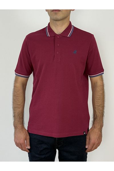 U.S. GRAND POLO EQUIPMENT & APPAREL U.s. Grand Polo Men's Polo Shirt With Logo And Contrasting Details, Regular Fit