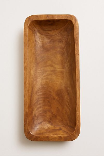 keyfisepet en keyifli sepet Natural Wood Handmade Decorative Log Presentation Plate – Rectangular Serving Case