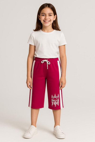babixkids Caribou Girl's Striped Printed Capri Size 5-16 Years