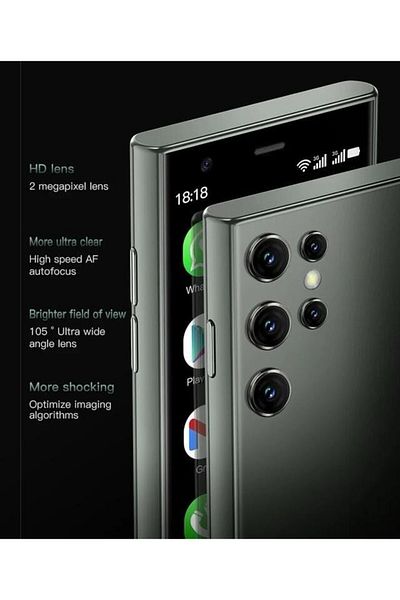 SOYES S23 Pro Mini Smartphone Black – Android Quad Core, Pocket Mobile for Kids, Students, Adults