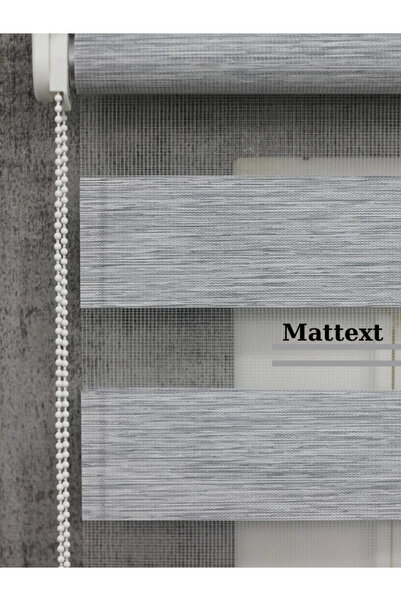 MATTEXT MEKANİK PERDE SİSTEMLERİ Gri Bambu Zebra Perde