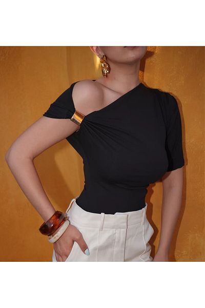 Next Women's Shoulder Buckle Body T-Shirt