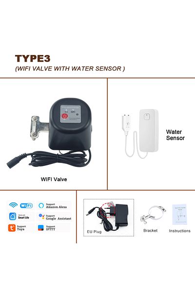 Choice Eu Plug Type3 Tuya Wifi Smart Valve Controller Bluetooth Timer For Water Gas Compatible With Alexa G