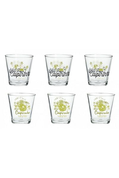 Secret de Gourmet Set de 6 pahare Caipirinha, sticlă, 250 ml, 8,5x8,8 cm
