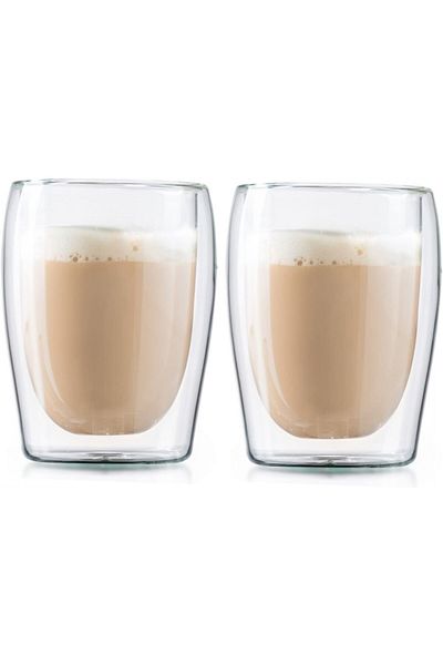 MPLCO Σετ 2 ποτηριών Vivo Cappuccino, βοριοπυριτικό γυαλί, διπλά τοιχώματα, 300 ml