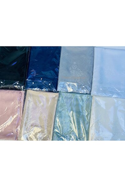 TNR Jumbo jakar polyester sıvı geçirmez lacivert pano desen lüks leke tutmayan kumaş masa örtüsü