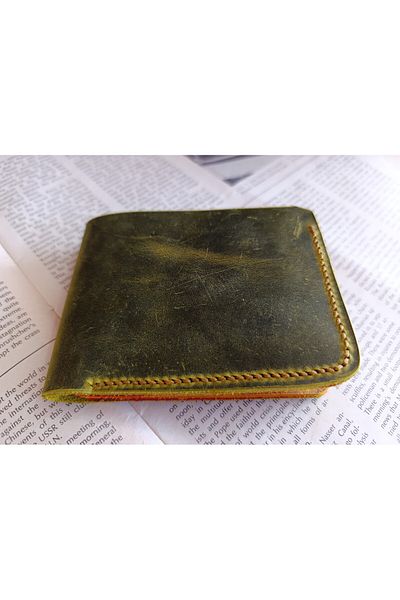 Mahfuz Real Leather Purely Handmade Wallet 22Cm*8Cm * 1 Bill Area 4 Card Compartments W117