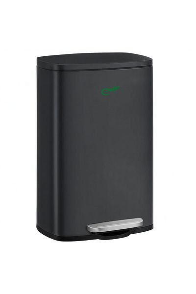 Crocodile تمساح Stainless Steel Dustbin, 30 Liter/7.9 Gallon Capacity, Matt Black,