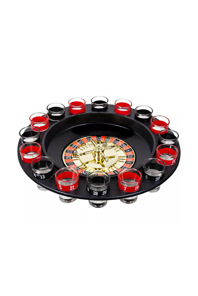 Excellent Houseware Set de joc de ruletă Smart Casino cu pahar, 16 pahare, su...